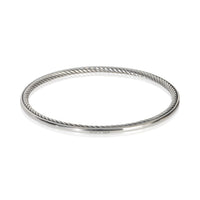 David Yurman Sterling Silver  Cable Slip On Bracelet fv