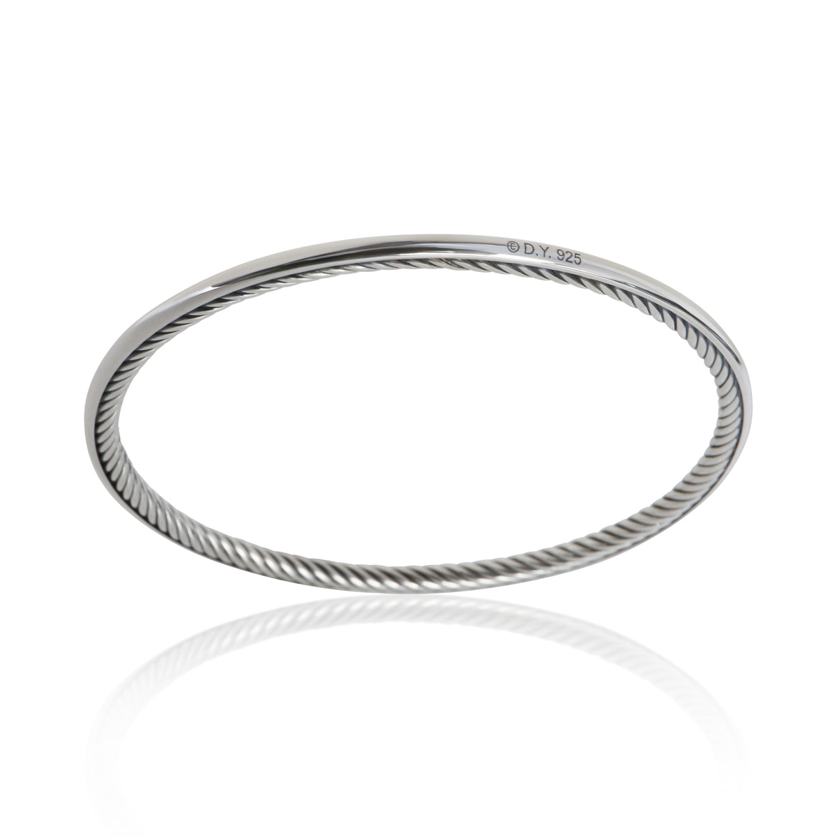 David Yurman Sterling Silver  Cable Slip On Bracelet pv