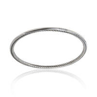 David Yurman Sterling Silver  Cable Slip On Bracelet pv