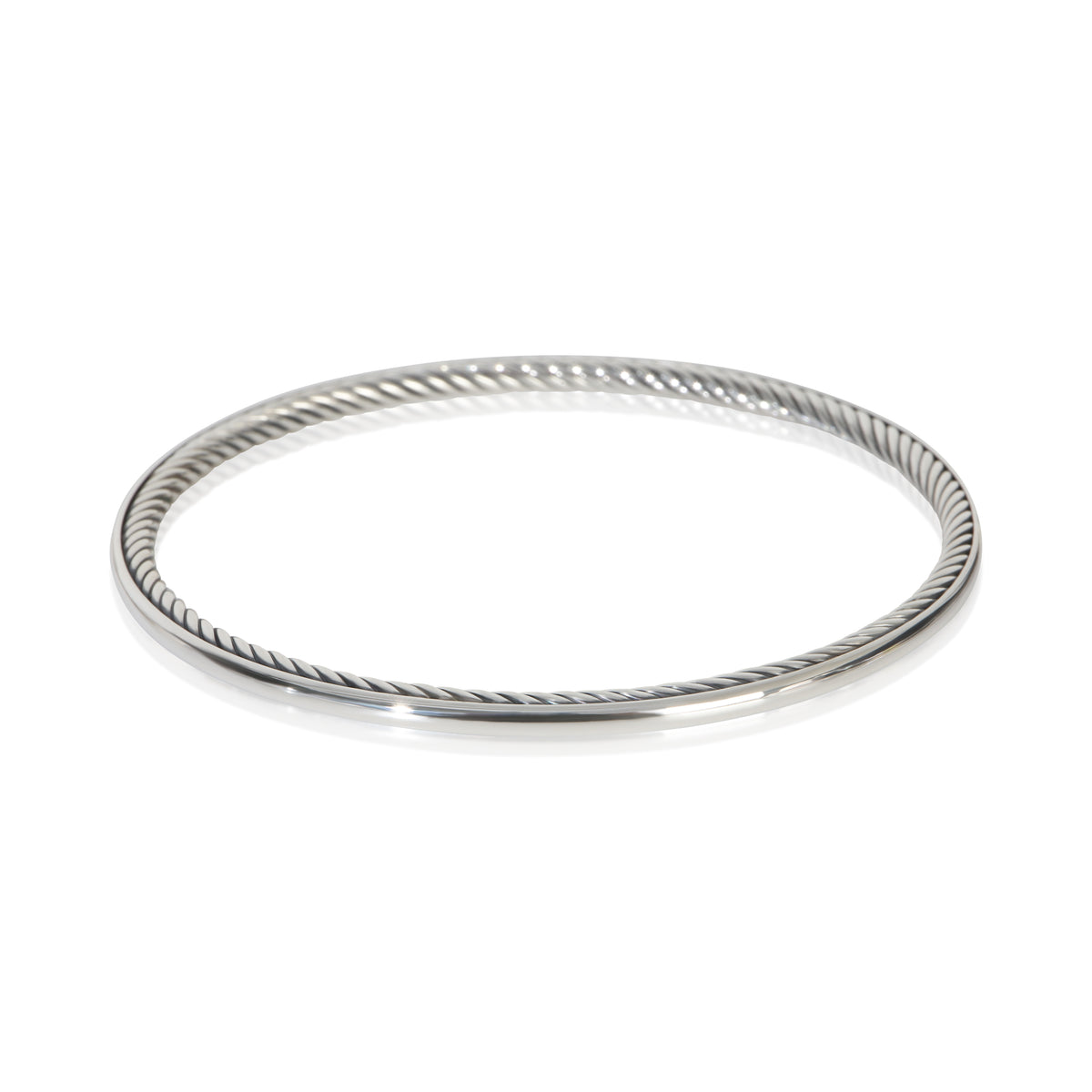 David Yurman Sterling Silver  Cable Slip On Bracelet sv