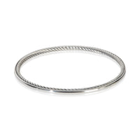 David Yurman Sterling Silver  Cable Slip On Bracelet sv