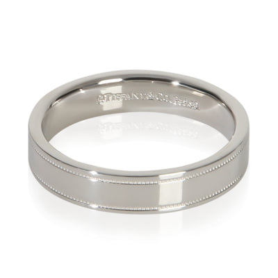 Tiffany & Co. Platinum  4mm Milgrain Band fv