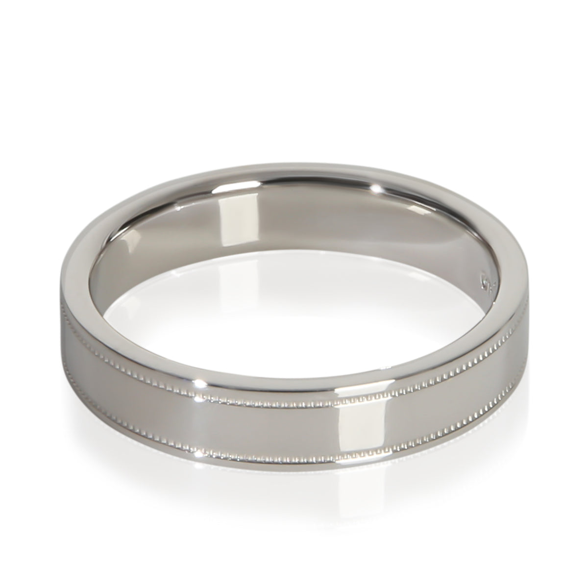 Tiffany & Co. Platinum  4mm Milgrain Band sv