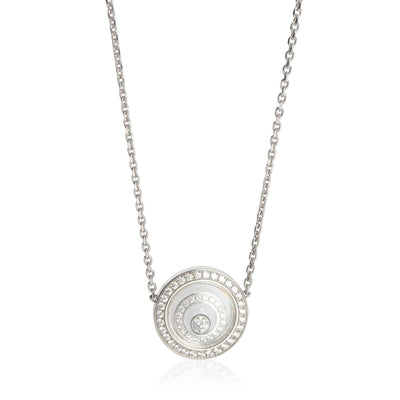 Chopard White Gold Diamond Happy Spirit Pendant fv