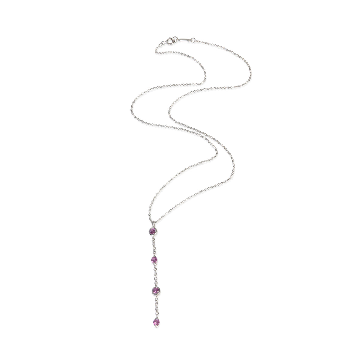 Tiffany & Co. White Gold Pink Sapphire Pendant pv