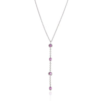 Tiffany & Co. White Gold Pink Sapphire Pendant fv