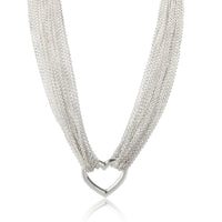 Tiffany & Co. Sterling Silver  Multi strand Heart Necklace fv