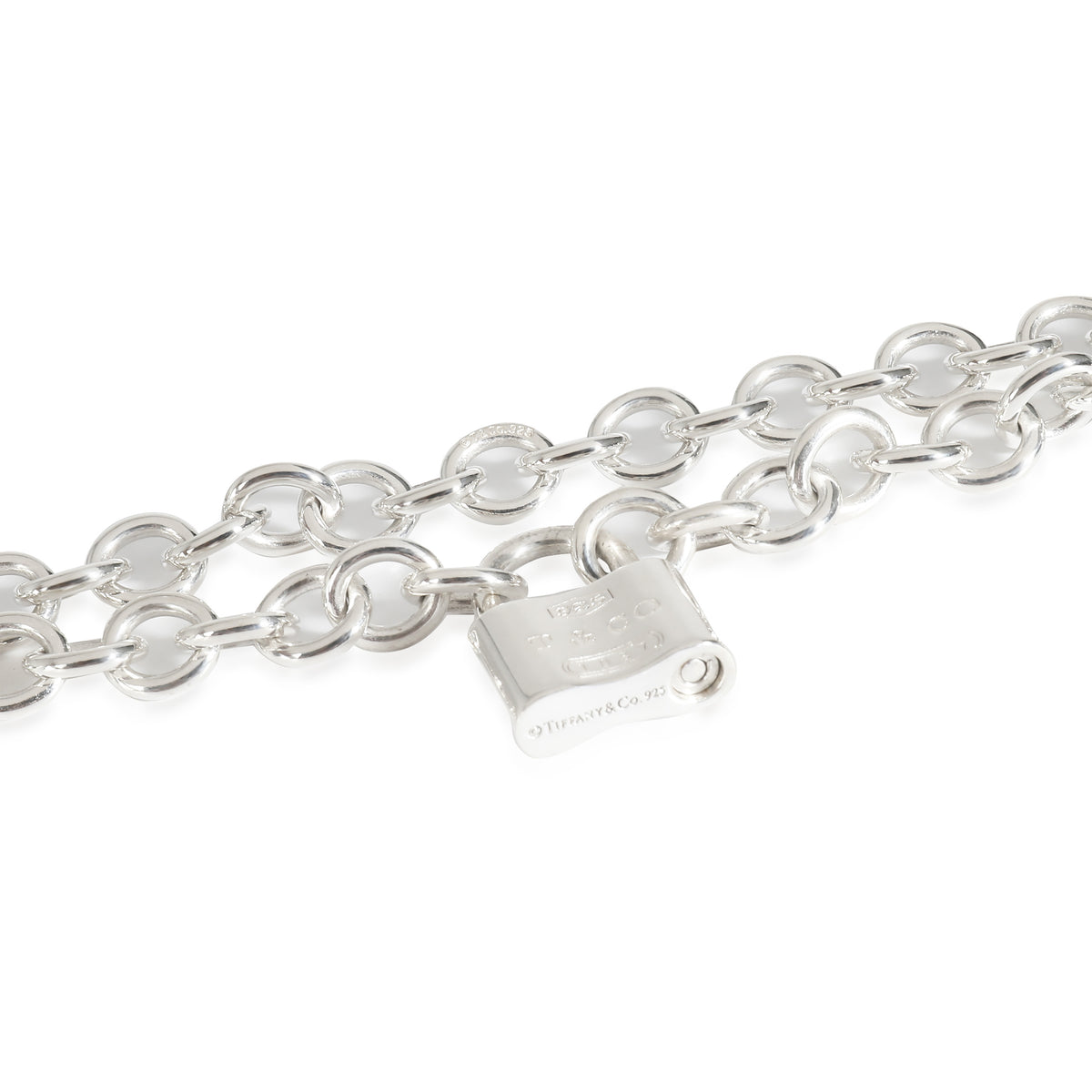 Tiffany & Co. Sterling Silver  1837 Lock Necklace clasp