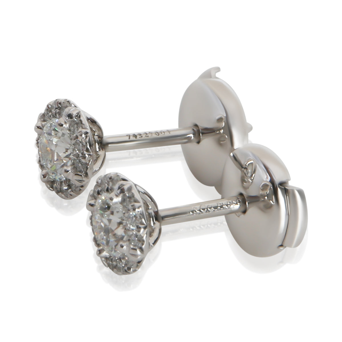 Tiffany & Co. Platinum Diamond Soleste Earrings pv