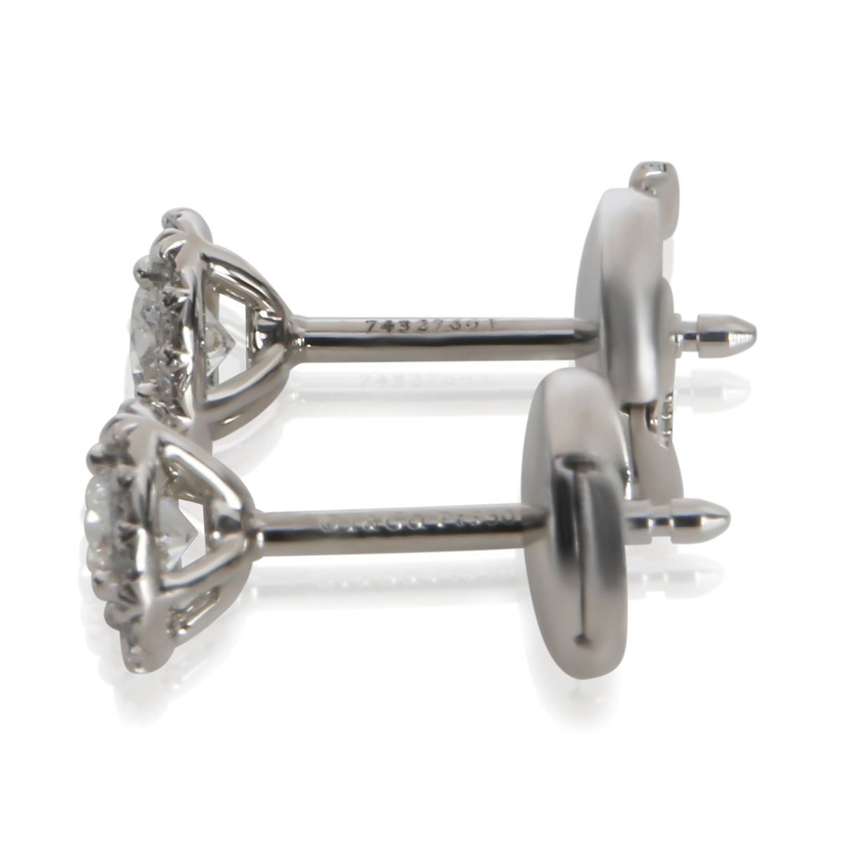 Tiffany & Co. Platinum Diamond Soleste Earrings bv