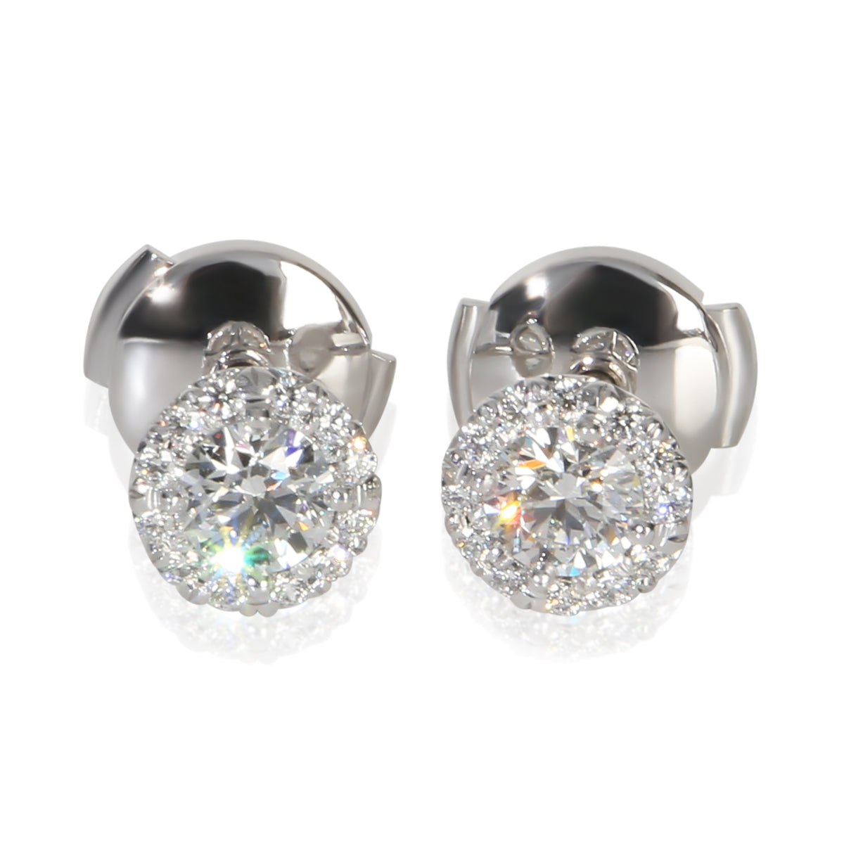 Tiffany & Co. Platinum Diamond Soleste Earrings fv