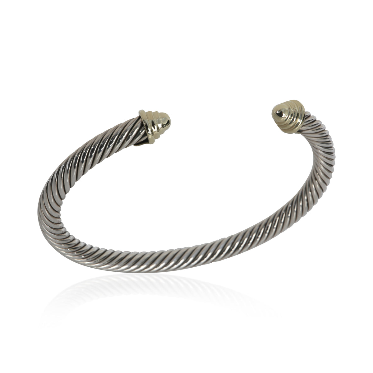 David Yurman Yellow Gold & Sterling Silver  Classic Cable Bracelet bv
