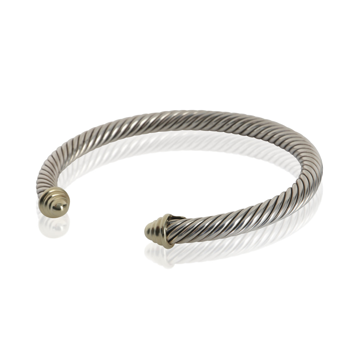 David Yurman Yellow Gold & Sterling Silver  Classic Cable Bracelet sv