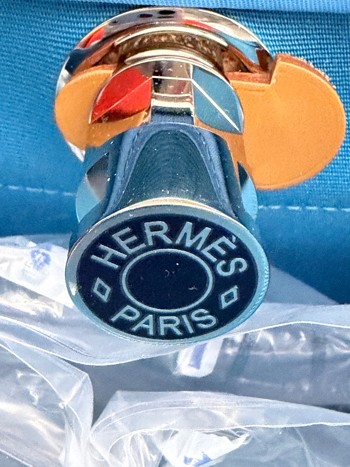 Hermès Bleu Azteque Toile Vache Hunter Herbag Zip 31 PM PHW Handbag ad3