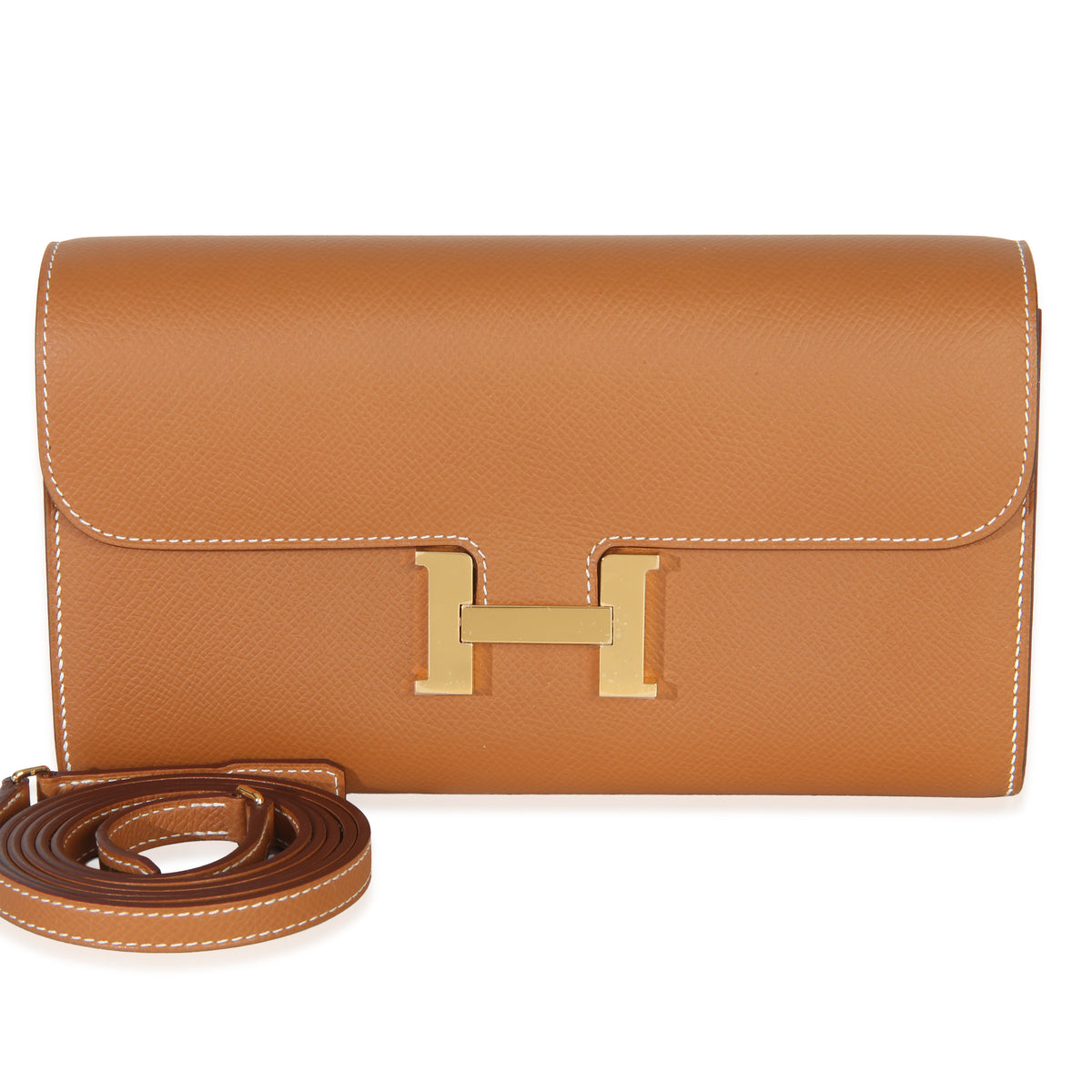 Hermès Gold Epsom Constance Long Wallet To Go GHW Wallet fv