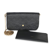 Louis Vuitton Black Monogram Empreinte Felicie Pochette Handbag fv