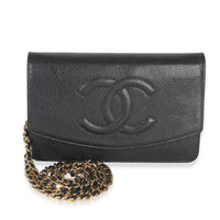 Chanel Black Caviar Timeless CC Wallet On Chain Handbag id
