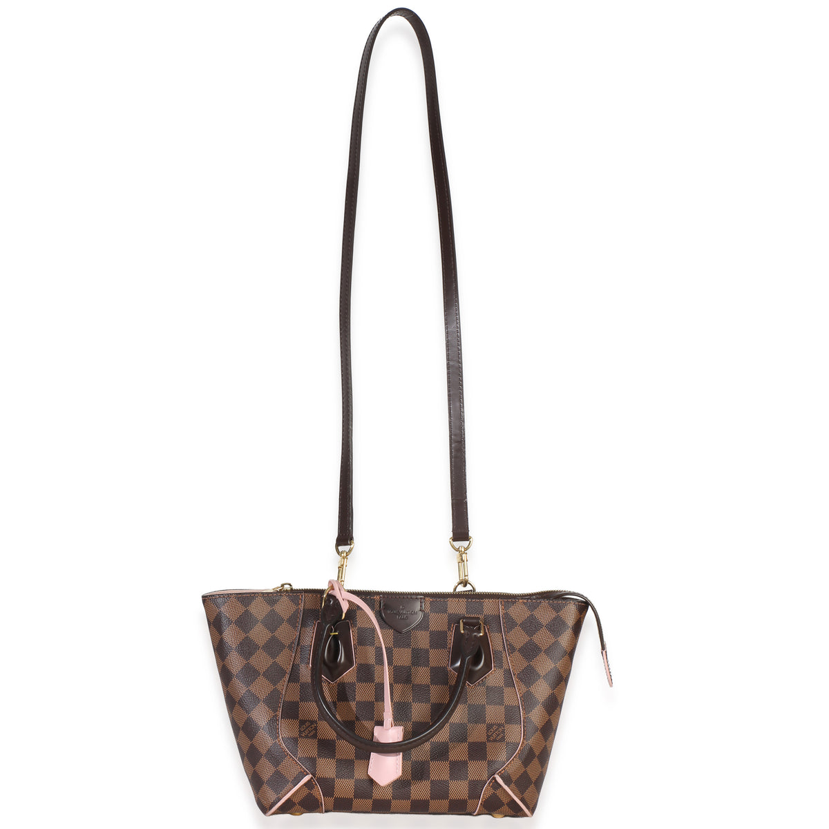 Louis Vuitton Rose Ballerine Damier Ebene Canvas Caissa PM Tote Handbag 8