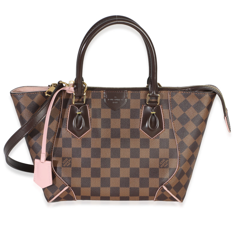 Louis Vuitton Rose Ballerine Damier Ebene Canvas Caissa PM Tote Handbag fv