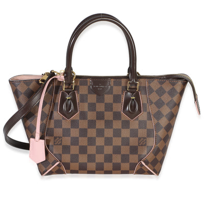 Louis Vuitton Rose Ballerine Damier Ebene Canvas Caissa PM Tote Handbag fv