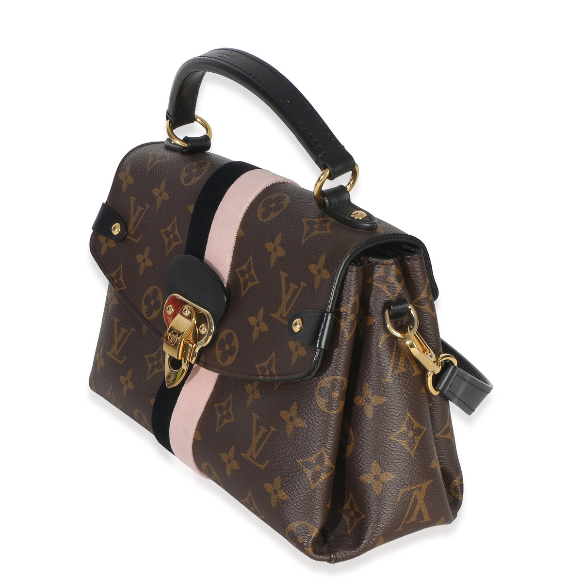 Louis Vuitton Black Pink Monogram Canvas Georges BB Handbag 2