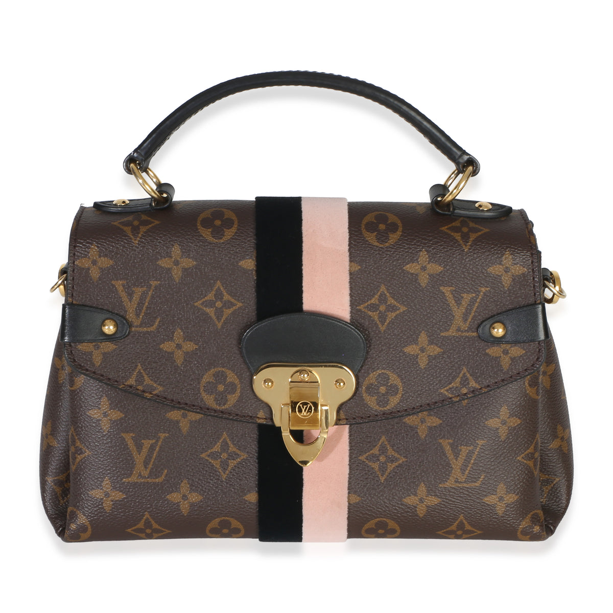 Louis Vuitton Black Pink Monogram Canvas Georges BB Handbag fv