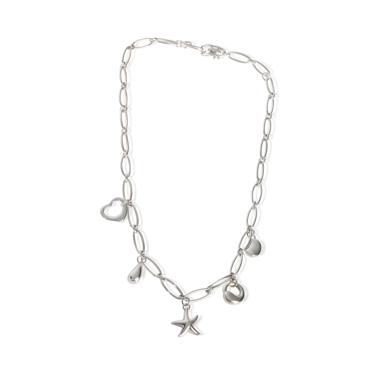 Tiffany & Co. Sterling Silver  Elsa Peretti Charm Necklace pv
