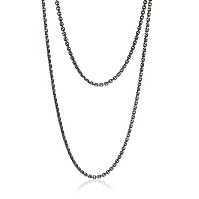 Tiffany & Co. Sterling Silver  Thin Sparkle Chain Necklace fv