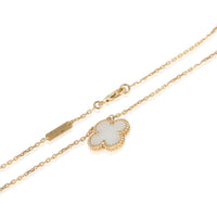 Van Cleef & Arpels Yellow Gold Mother Of Pearl Vintage Alhambra Pendant sv