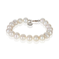 Tiffany & Co. Sterling Silver Pearl Ziegfeld 9 10mm Bracelet fv