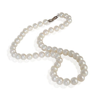 Tiffany & Co. Sterling Silver Pearl Ziegfeld 8 9mm Necklace pv