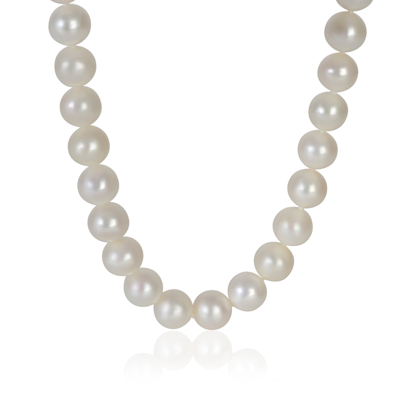 Tiffany & Co. Sterling Silver Pearl Ziegfeld 8 9mm Necklace fv