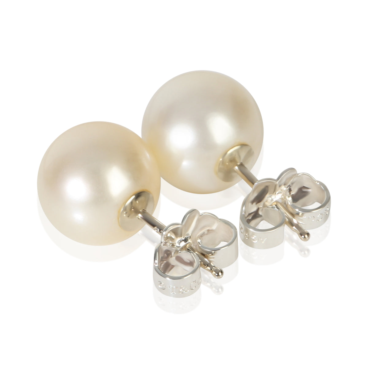 Tiffany & Co. Sterling Silver Pearl Earrings pv