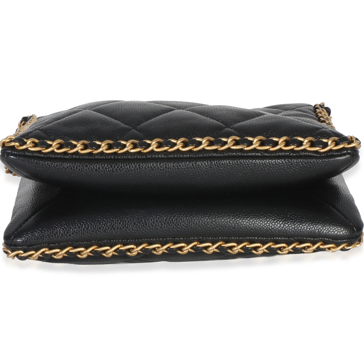 Chanel Black Quilted Caviar Mini Never Ending Chain Tote Handbag 5