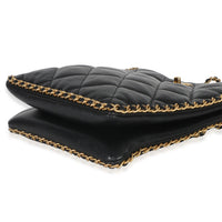 Chanel Black Quilted Caviar Mini Never Ending Chain Tote Handbag 6