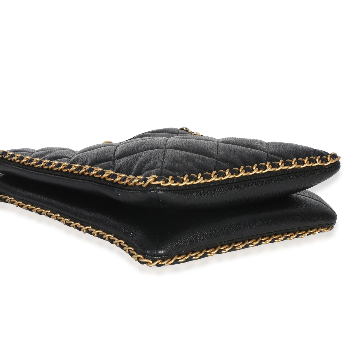 Chanel Black Quilted Caviar Mini Never Ending Chain Tote Handbag 7