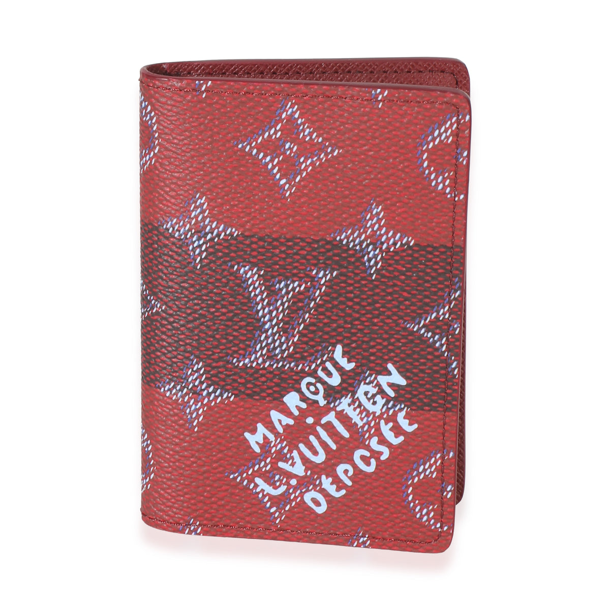 Louis Vuitton Red Monogram Canvas Heritage Pocket Organizer Wallet id