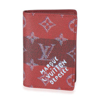 Louis Vuitton Red Monogram Canvas Heritage Pocket Organizer Wallet id