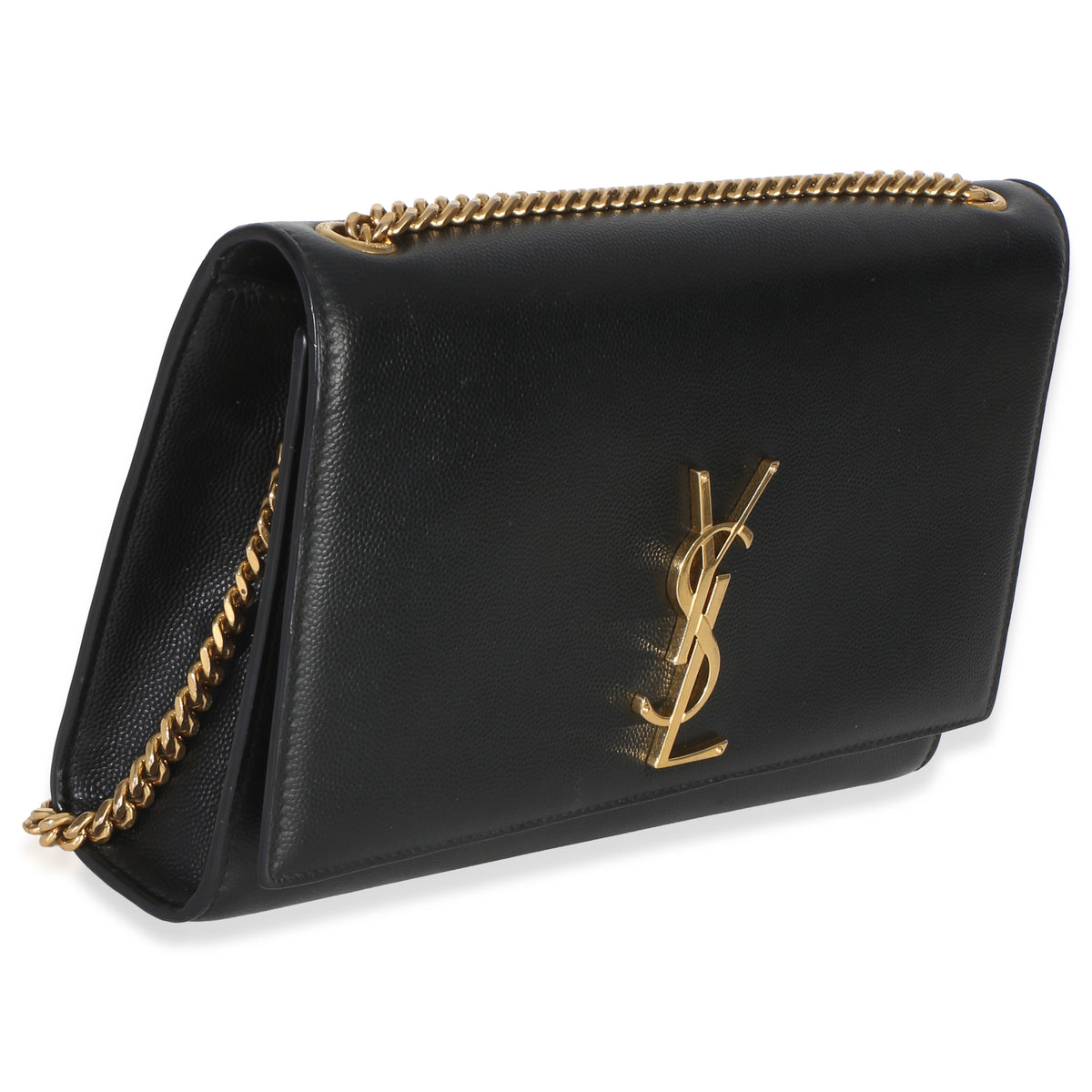 Saint Laurent Black Grain De Poudre Medium Kate Chain Bag Handbag 3