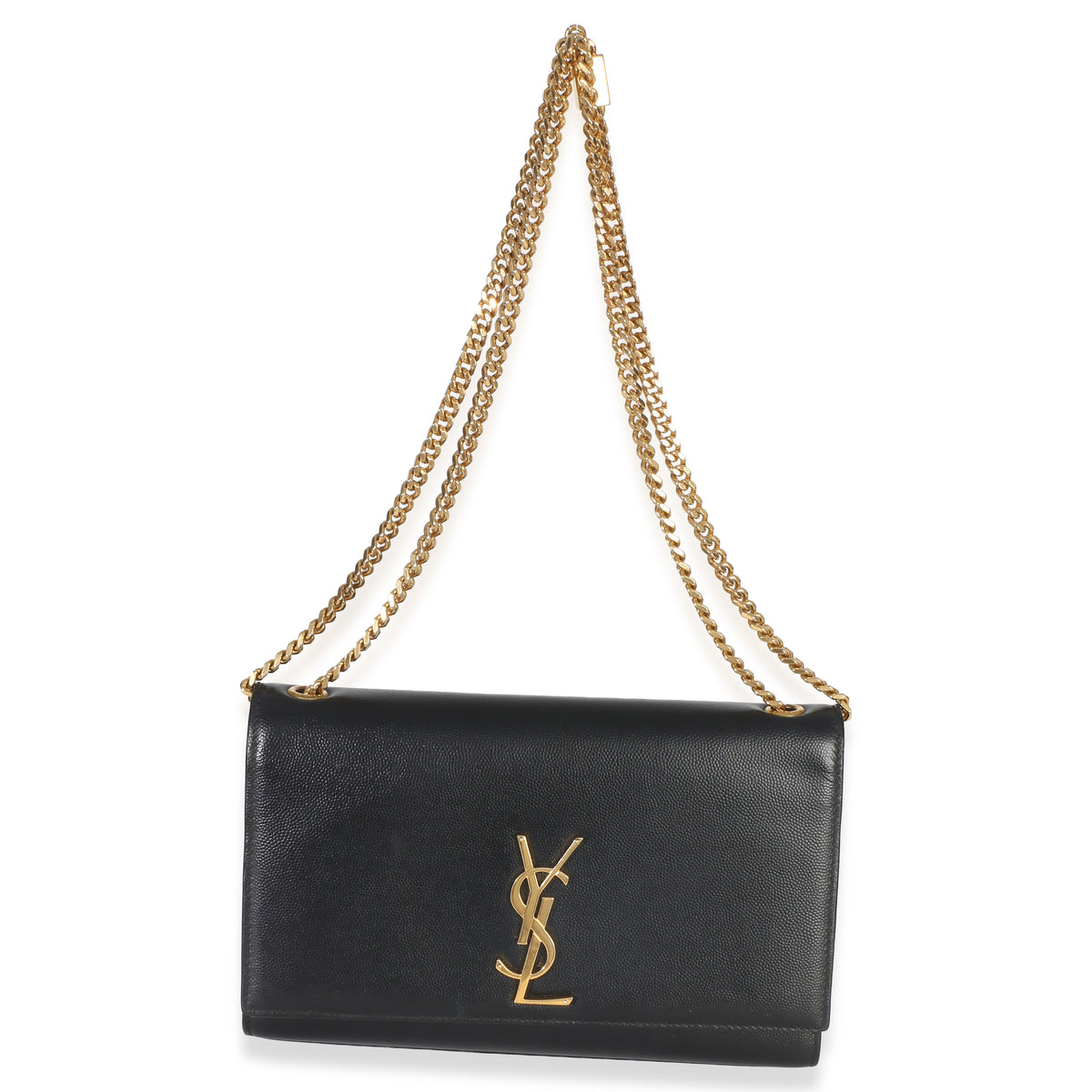Saint Laurent Black Grain De Poudre Medium Kate Chain Bag Handbag 8