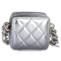 Chanel Metallic Quilted Lambskin Coco Punk Clutch With Chain Handbag 4