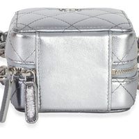Chanel Metallic Quilted Lambskin Coco Punk Clutch With Chain Handbag 5