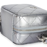 Chanel Metallic Quilted Lambskin Coco Punk Clutch With Chain Handbag 6