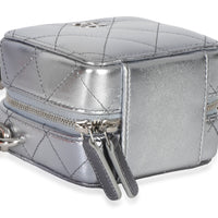 Chanel Metallic Quilted Lambskin Coco Punk Clutch With Chain Handbag 7