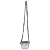 Chanel Metallic Quilted Lambskin Coco Punk Clutch With Chain Handbag 8