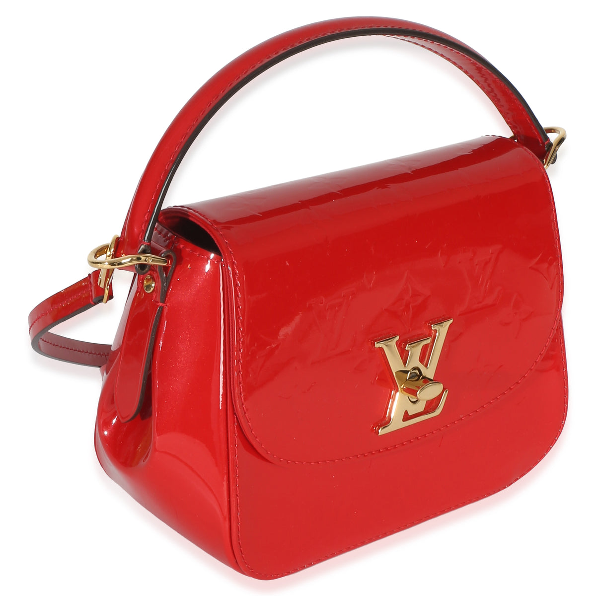 Louis Vuitton Red Monogram Vernis Pasadena Shoulder Bag Handbag 3