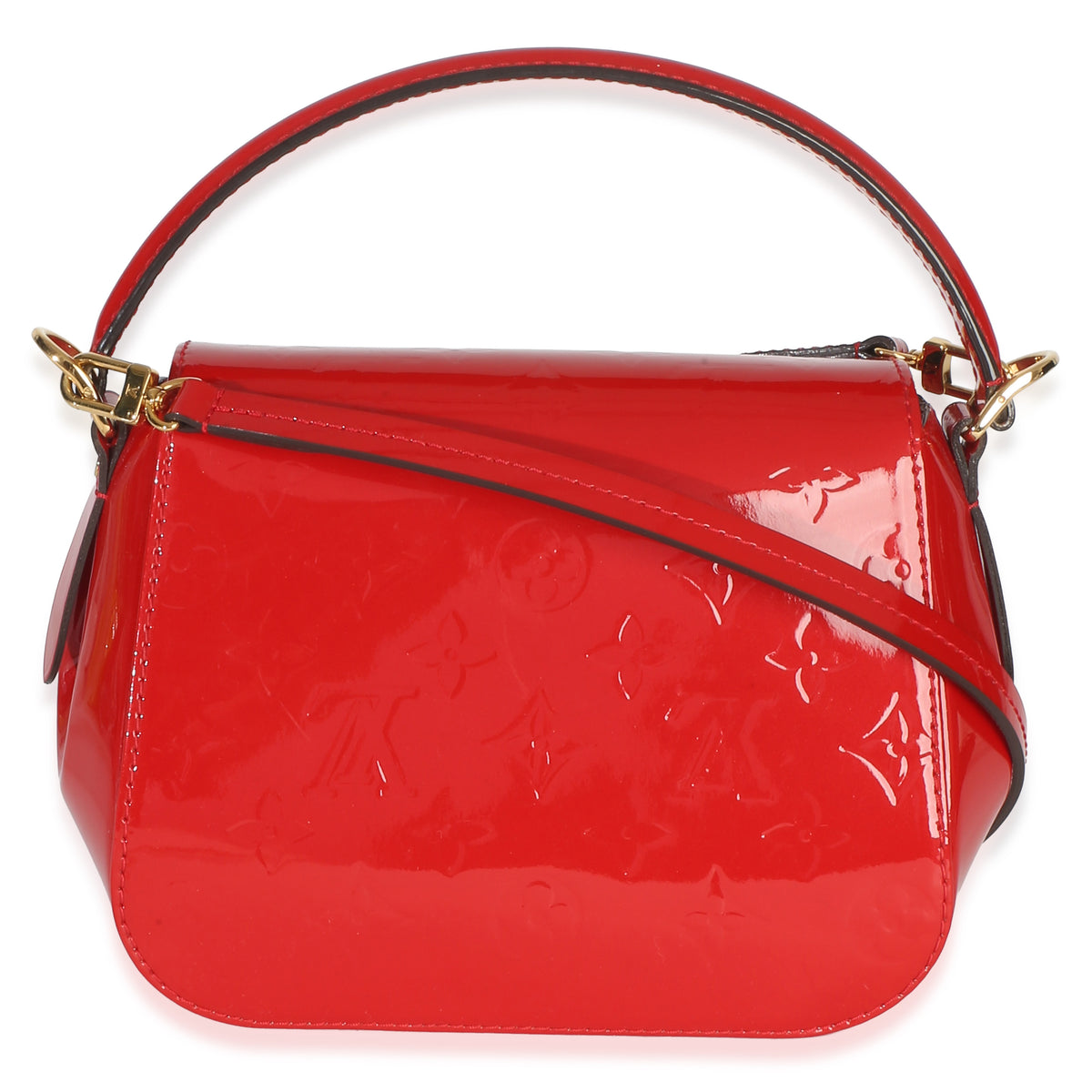 Louis Vuitton Red Monogram Vernis Pasadena Shoulder Bag Handbag 4