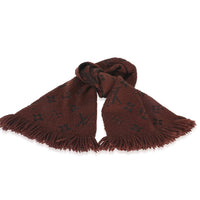 Louis Vuitton Brown Monogram Wool Logomania Fringe Scarf 3