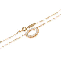 Tiffany & Co. Rose Gold Diamond Open Circle Necklace sv