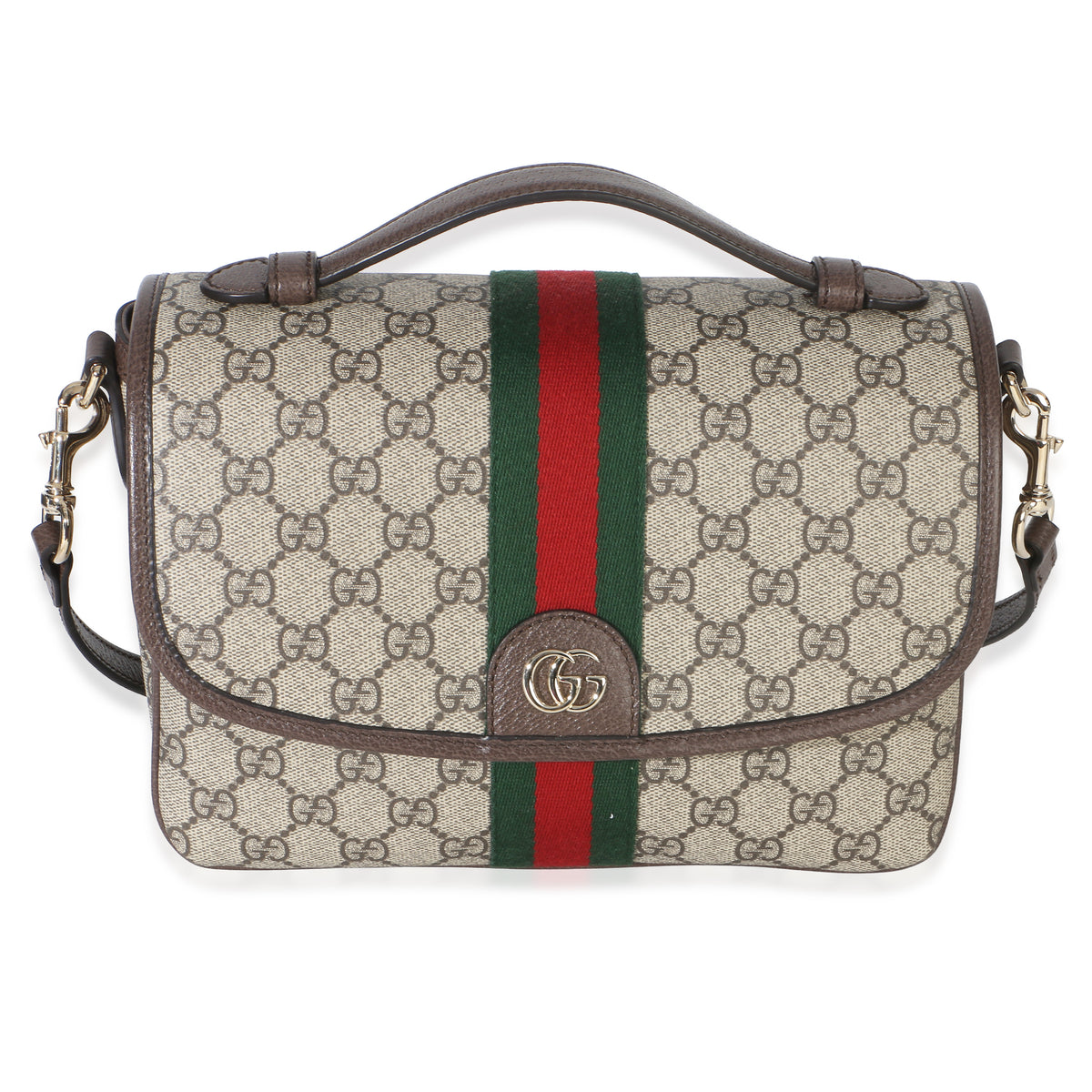 Gucci Beige Brown Ophidia Medium Top Handle Bag Handbag id